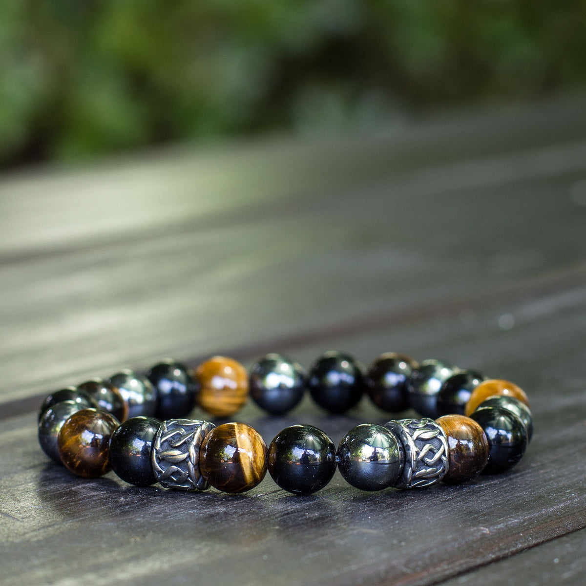 The Triple Protection bracelet 10mm - 3 of the most powerful crystals combined to create perfection. The Triple Protection Bracelet is one of our most sought after bracelets, boasting some of the most incredible gems around. Tiger’s eye, black Obsidian and Hematite is the powerhouse of beads when combined into one.