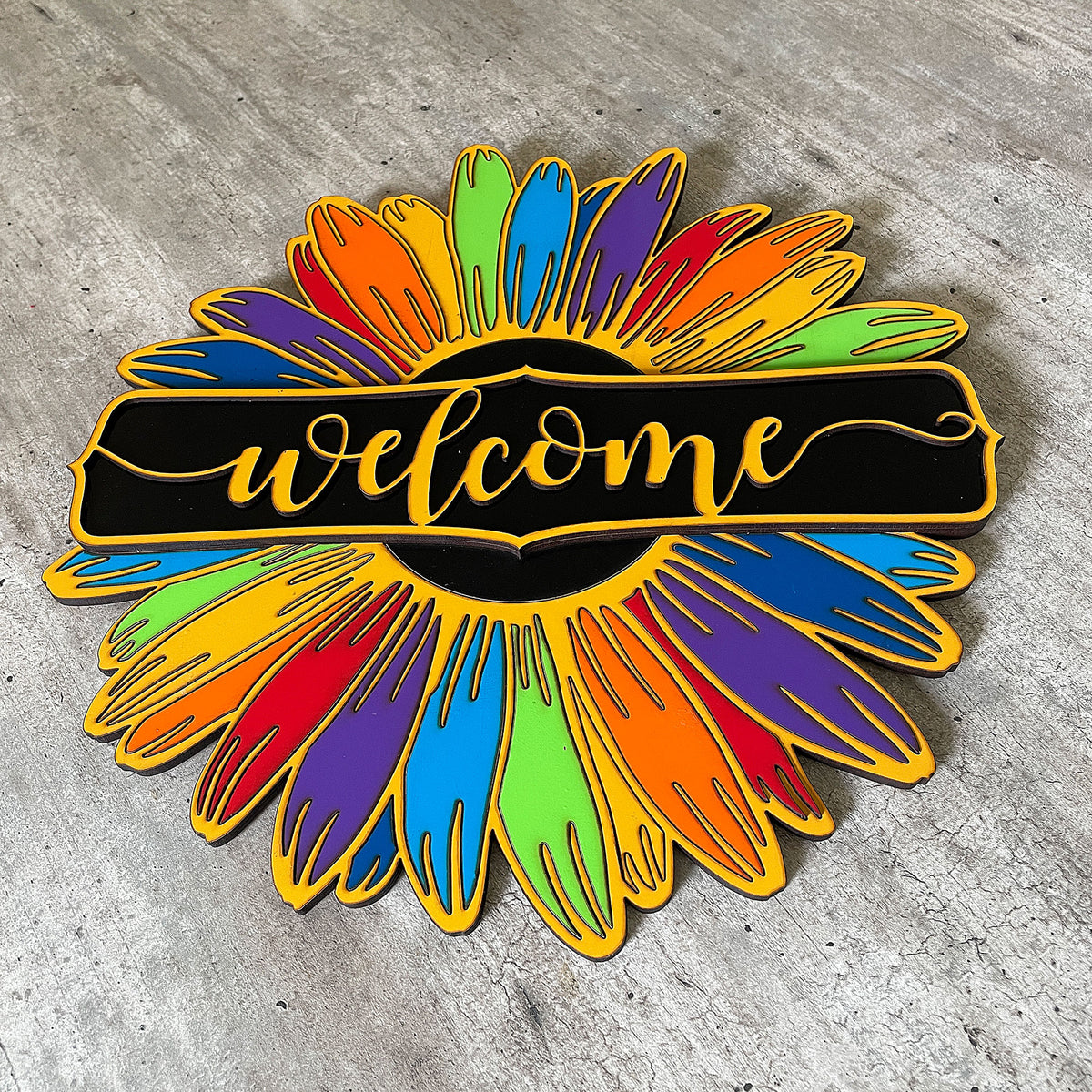 7 Chakra Welcome Sign - Yellow Mi Chakra