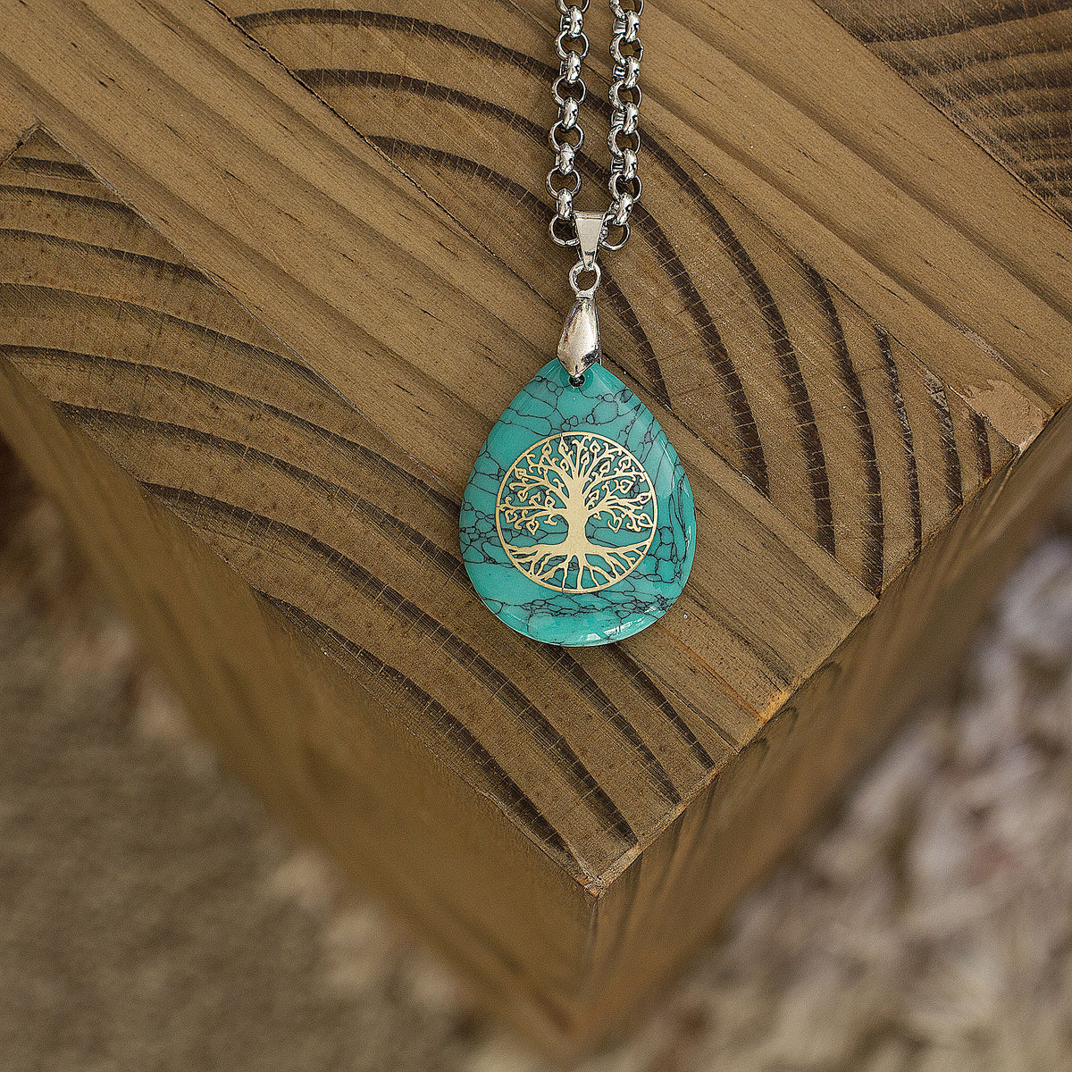 Water Drop Necklace - Turquoise Mi Chakra