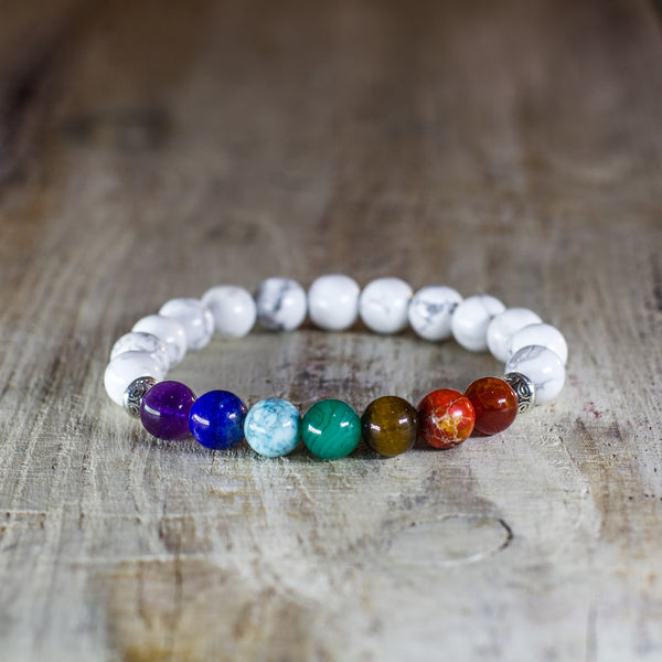 Howlite 7 Chakra Bracelet - Mi Chakra